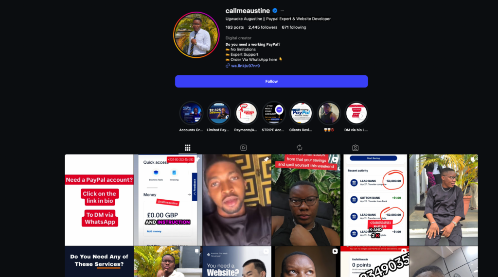 Ugwuoke Augustine Instagram